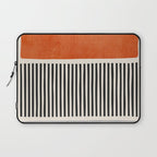 Orange Gray Black Modern Minimalism Artwork Laptop Sleeve Gallery Image 1