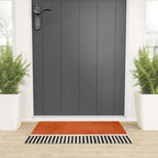 Orange Gray Black Modern Minimalism Artwork Welcome Mat Gallery Image 3