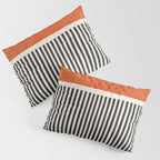Orange Gray Black Modern Minimalism Artwork Pillow Sham Gallery Image 3