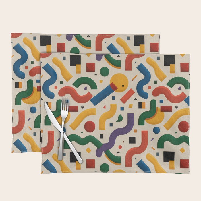 Eclectic Revival Autumn Geometry Placemat Gallery Image 1