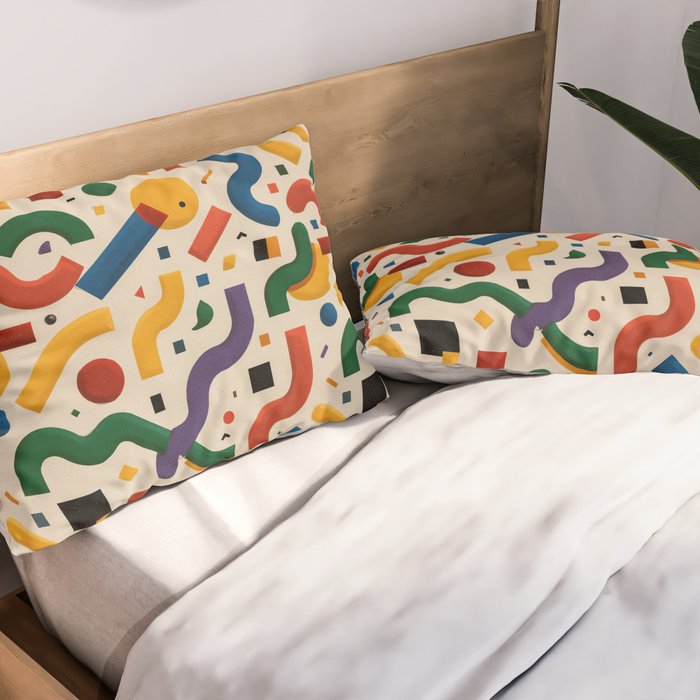 Eclectic Revival Autumn Geometry Pillow Sham Gallery Image 2