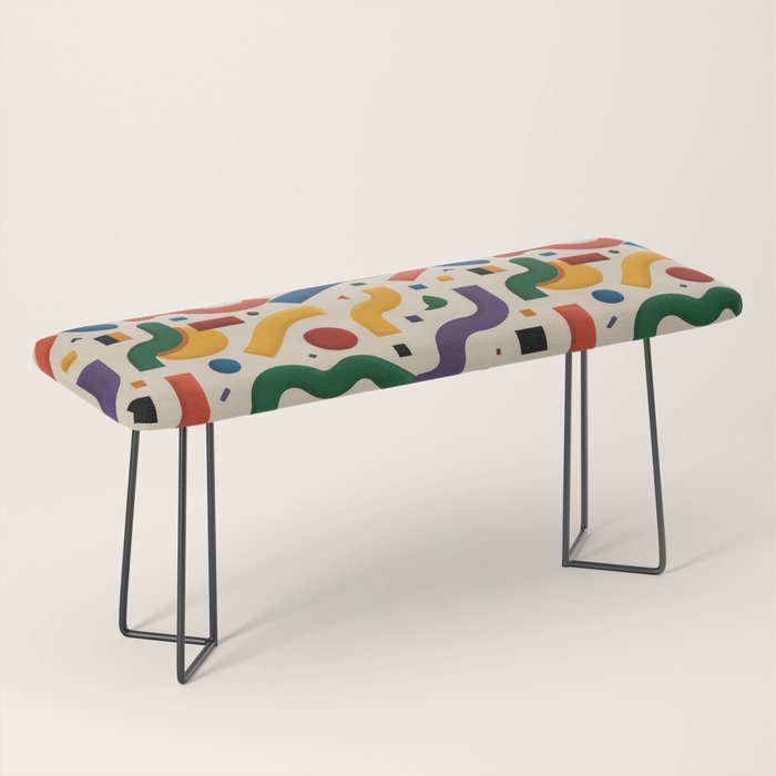 Eclectic Revival Autumn Geometry Bench Gallery Image 1