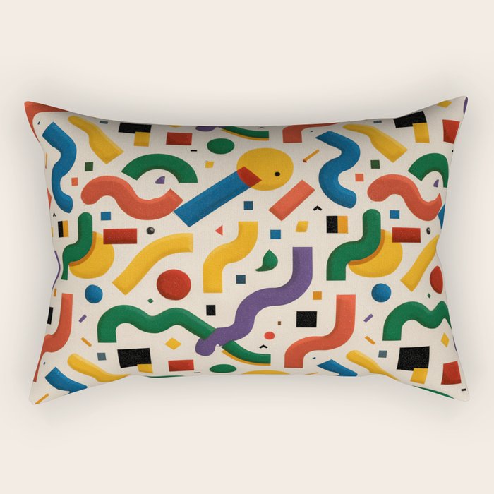 Eclectic Revival Autumn Geometry Rectangular Pillow Gallery Image 2