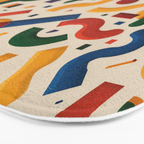 Eclectic Revival Autumn Geometry Bath Mat Gallery Image 3