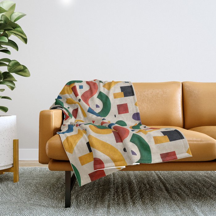 Eclectic Revival Autumn Geometry Throw Blanket Gallery Image 1