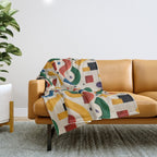 Eclectic Revival Autumn Geometry Throw Blanket Gallery Image 1