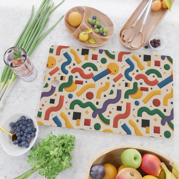 Eclectic Revival Autumn Geometry Cutting Board Gallery Image 2