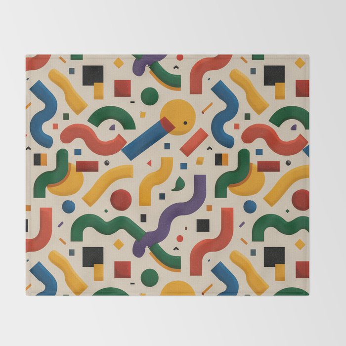 Eclectic Revival Autumn Geometry Throw Blanket Gallery Image 2