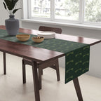 Dragonfly Pattern X Earthy Green Table Runner Gallery Image 2