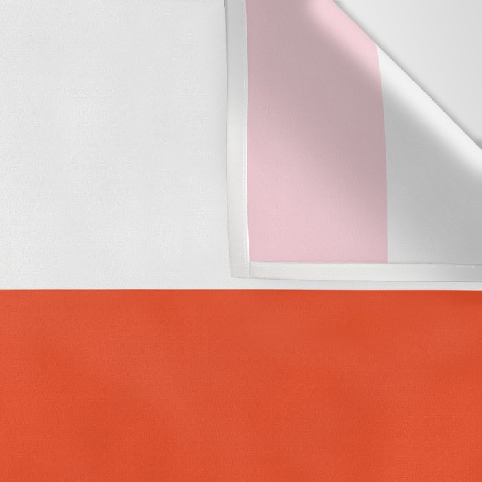 Regressing Colour Block - Minimalist Geometric Pattern in Red, White, and Pink Wall Tapestry Gallery Image 3