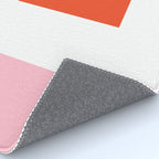 Regressing Colour Block - Minimalist Geometric Pattern in Red, White, and Pink Rug Gallery Image 4