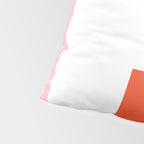 Regressing Colour Block - Minimalist Geometric Pattern in Red, White, and Pink Pillow Sham Gallery Image 4