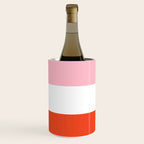 Regressing Colour Block - Minimalist Geometric Pattern in Red, White, and Pink Wine Chiller Gallery Image 3