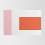 Regressing Colour Block - Minimalist Geometric Pattern in Red, White, and Pink Rug Gallery Image 2
