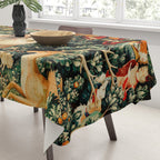 Hunt Of The Unicorn Medieval Tapestry Tablecloth Gallery Image 3
