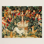 Hunt Of The Unicorn Medieval Tapestry Jigsaw Puzzle Gallery Image 1