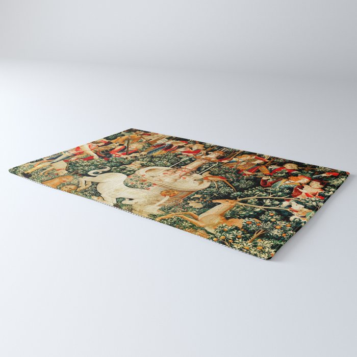 Hunt Of The Unicorn Medieval Tapestry Rug Gallery Image 3