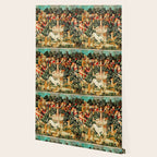 Hunt Of The Unicorn Medieval Tapestry Wallpaper Gallery Image 2