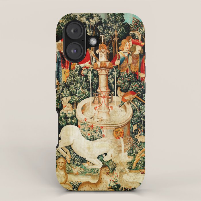 Hunt Of The Unicorn Medieval Tapestry iPhone Case Gallery Image 1