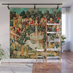 Hunt Of The Unicorn Medieval Tapestry Wall Mural Gallery Image 1