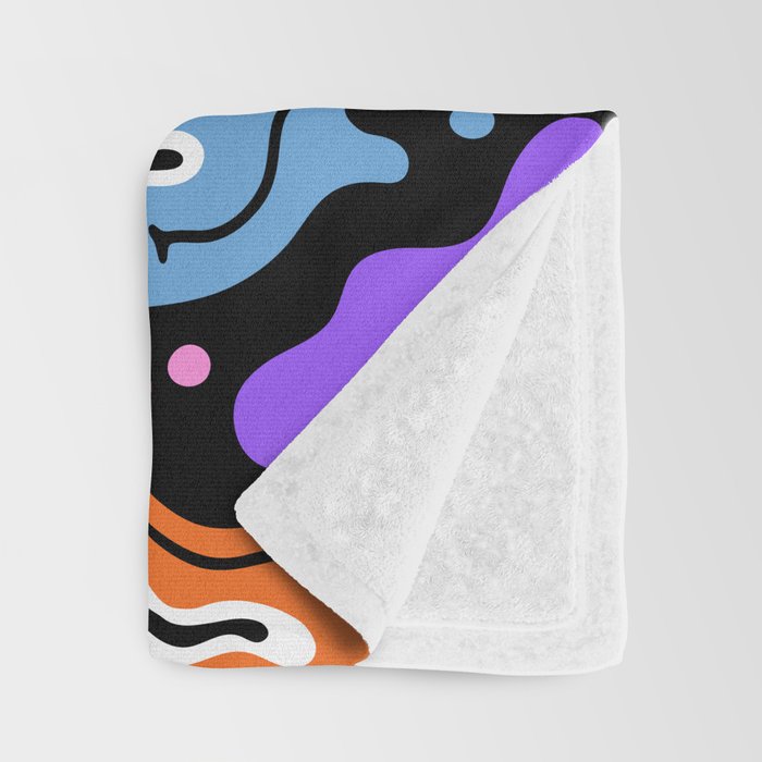 Colorful melted happy face pattern Throw Blanket Gallery Image 3