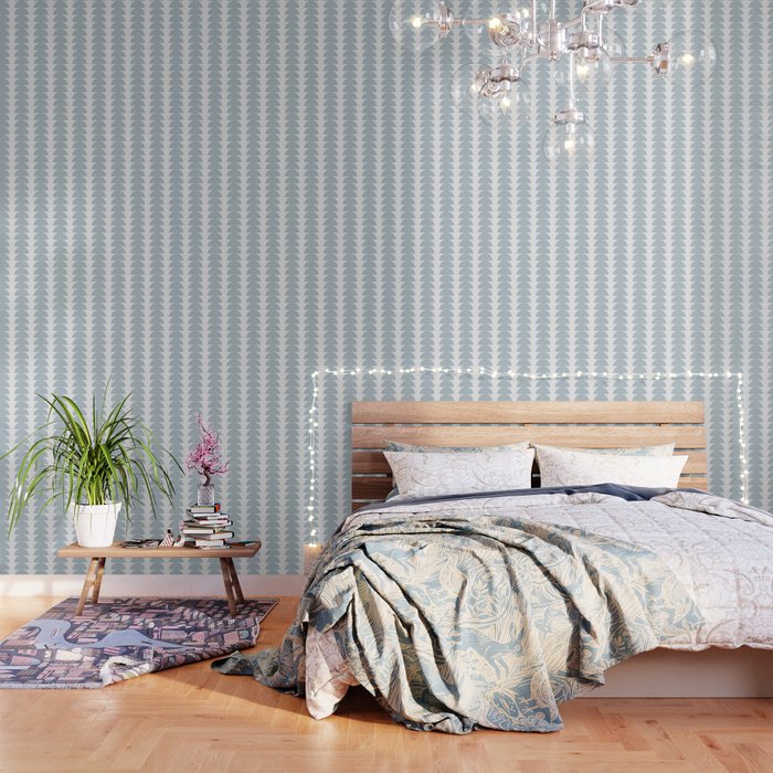 Maude Pattern - Natural Blue Wallpaper Gallery Image 3