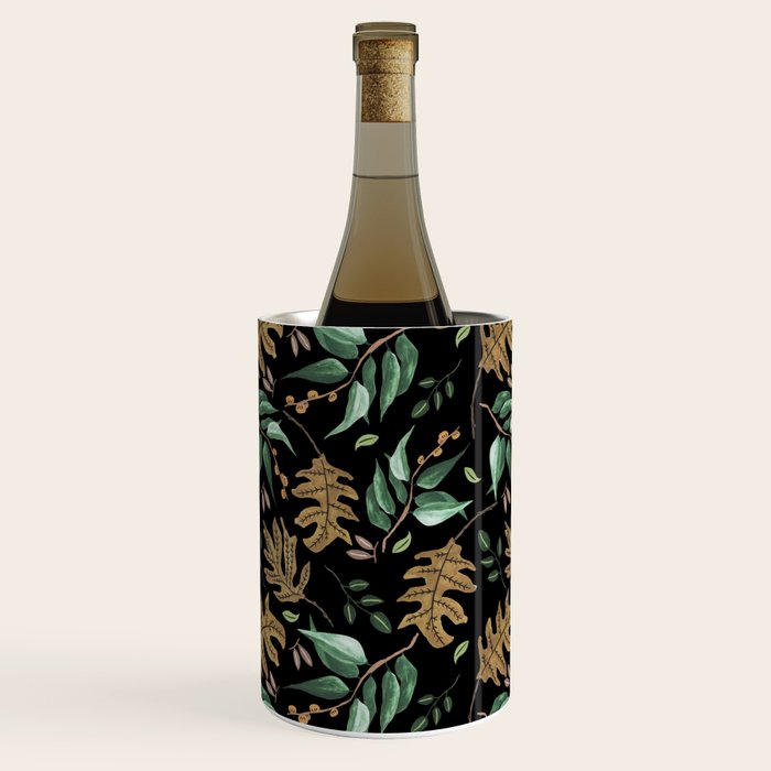 Fall of fall leaves dark Wine Chiller Gallery Image 2