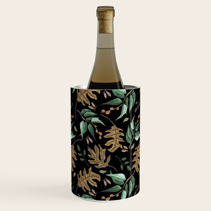 Fall of fall leaves dark Wine Chiller Gallery Image 1