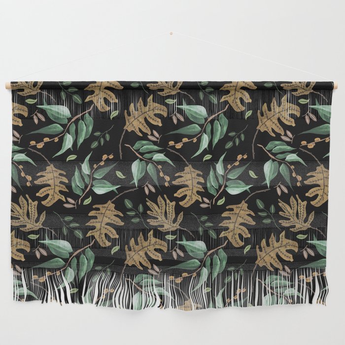 Fall of fall leaves dark Wall Hanging Gallery Image 1