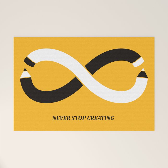 Never stop creating (the infinity pencil) Welcome Mat Gallery Image 1