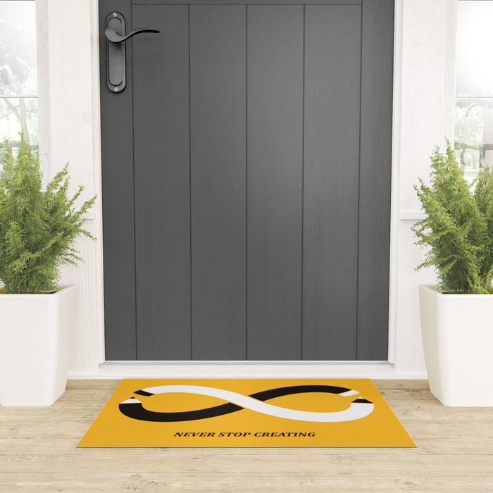 Never stop creating (the infinity pencil) Welcome Mat Gallery Image 3