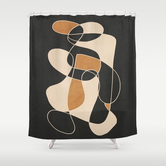 Modern Abstract Minimal Art 25 Shower Curtain Gallery Image 1