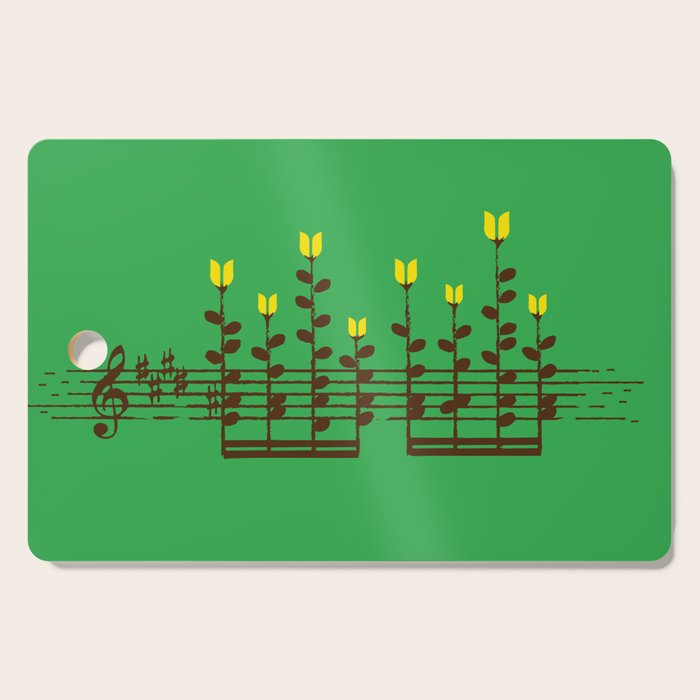 Music notes garden Cutting Board Gallery Image 1
