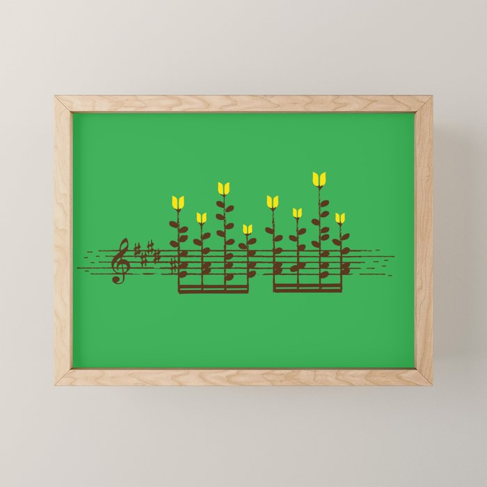 Music notes garden Mini Art Print Gallery Image 1