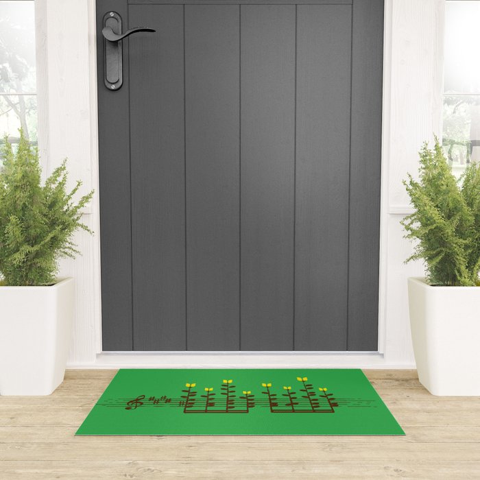 Music notes garden Welcome Mat Gallery Image 3
