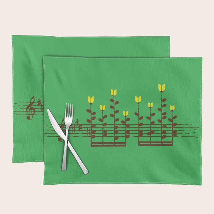 Music notes garden Placemat Gallery Image 1