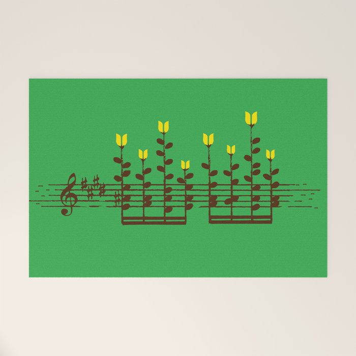 Music notes garden Welcome Mat Gallery Image 1