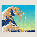 Shiba Inu in Great Wave Jigsaw Puzzle Gallery Image 1