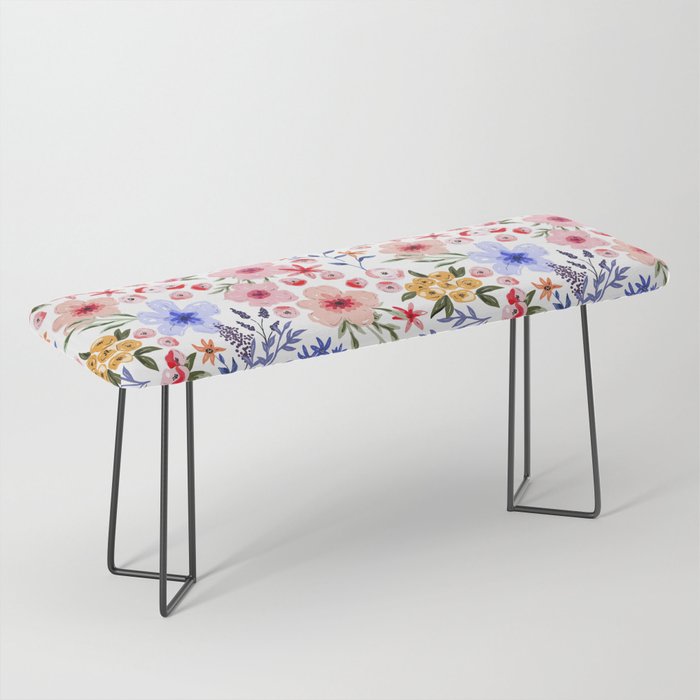 Simple colorful flowery meadow Bench Gallery Image 1