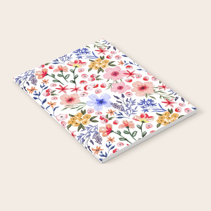 Simple colorful flowery meadow Notebook Gallery Image 1