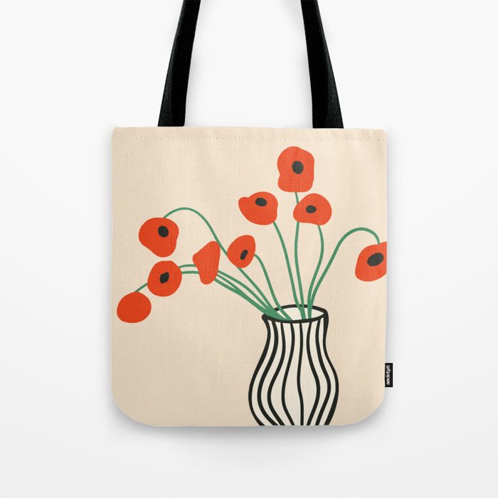 Flowers in Vase  Tote Bag Gallery Image 1