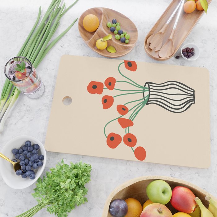 Flowers in Vase  Cutting Board Gallery Image 2