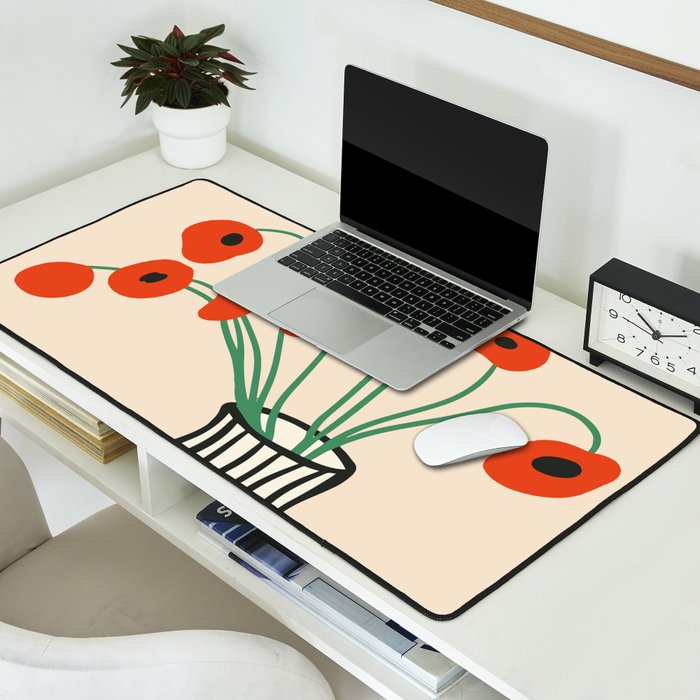 Flowers in Vase  Desk Mat Gallery Image 2