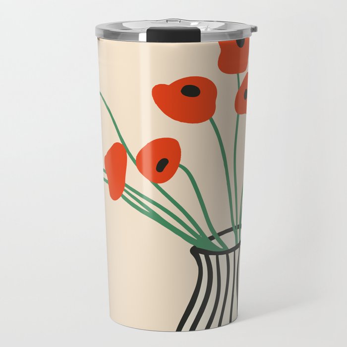 Flowers in Vase  Travel Mug Gallery Image 1