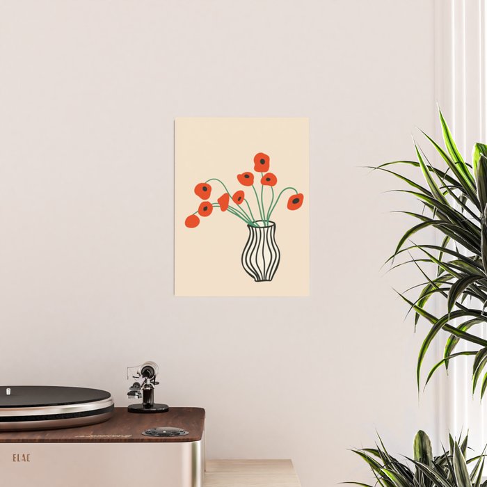 Flowers in Vase  Poster Gallery Image 2