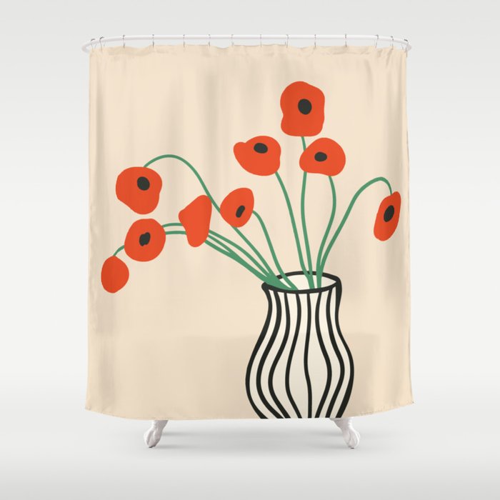 Flowers in Vase  Shower Curtain Gallery Image 1