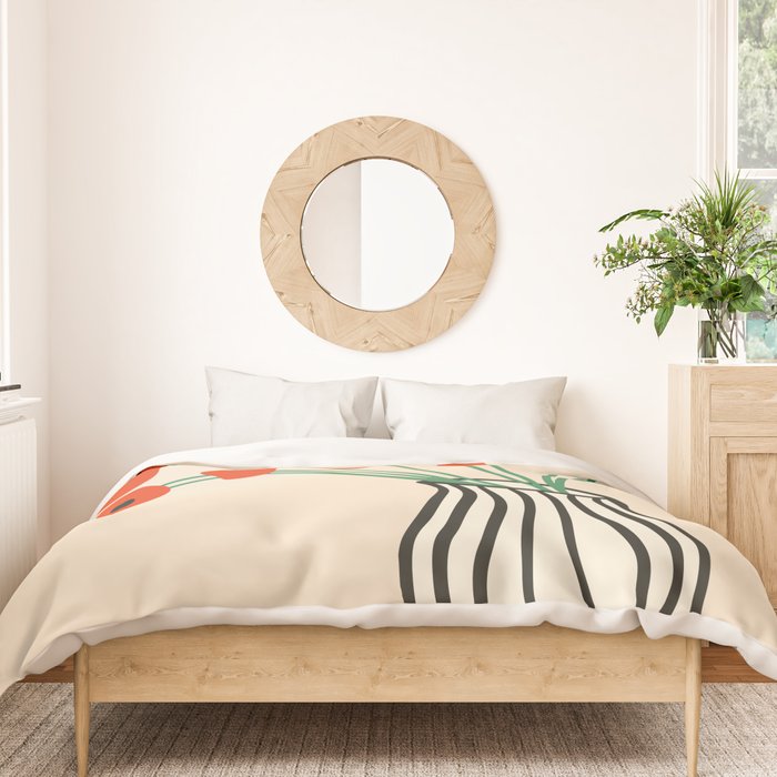 Flowers in Vase  Duvet Cover Gallery Image 3