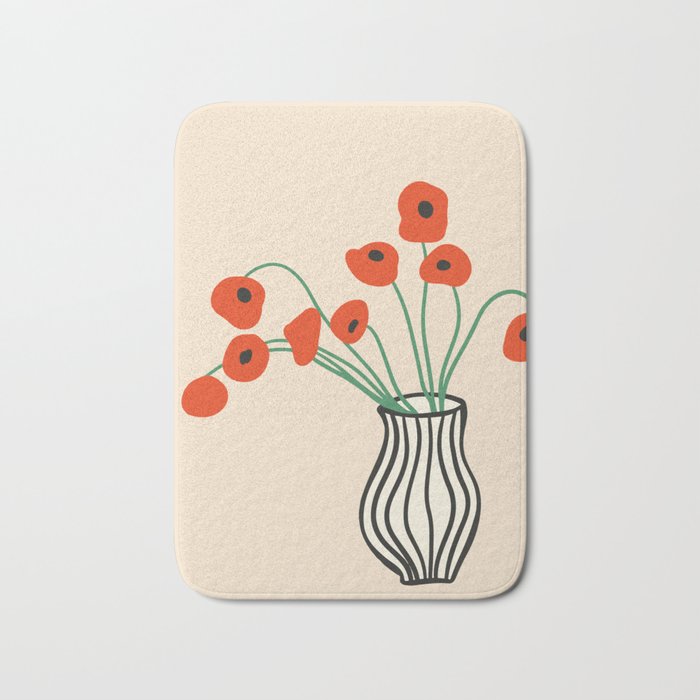 Flowers in Vase  Bath Mat Gallery Image 1