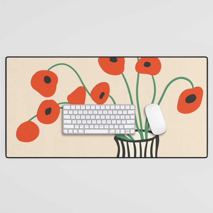 Flowers in Vase  Desk Mat Gallery Image 1