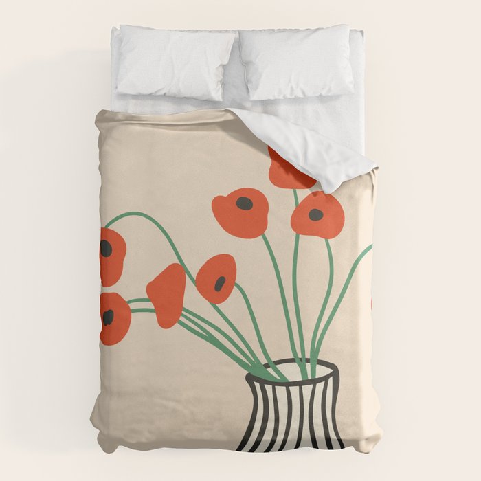 Flowers in Vase  Duvet Cover Gallery Image 1